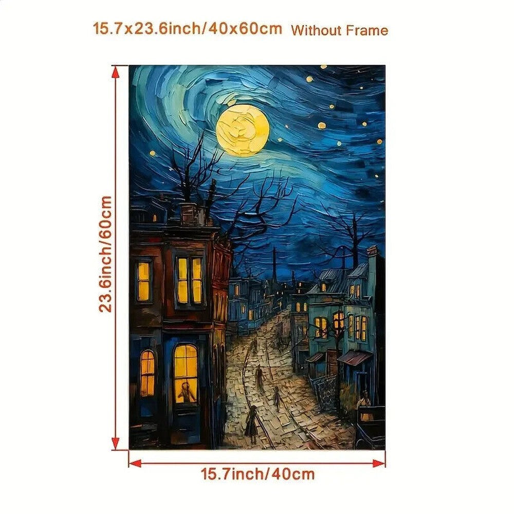 Van Gogh's Wonderful Depiction Of City Life Canvas Art Print 15.7" x 23.6" NEW! Home & Garden:Home Décor:Posters & Prints Style Your Walls